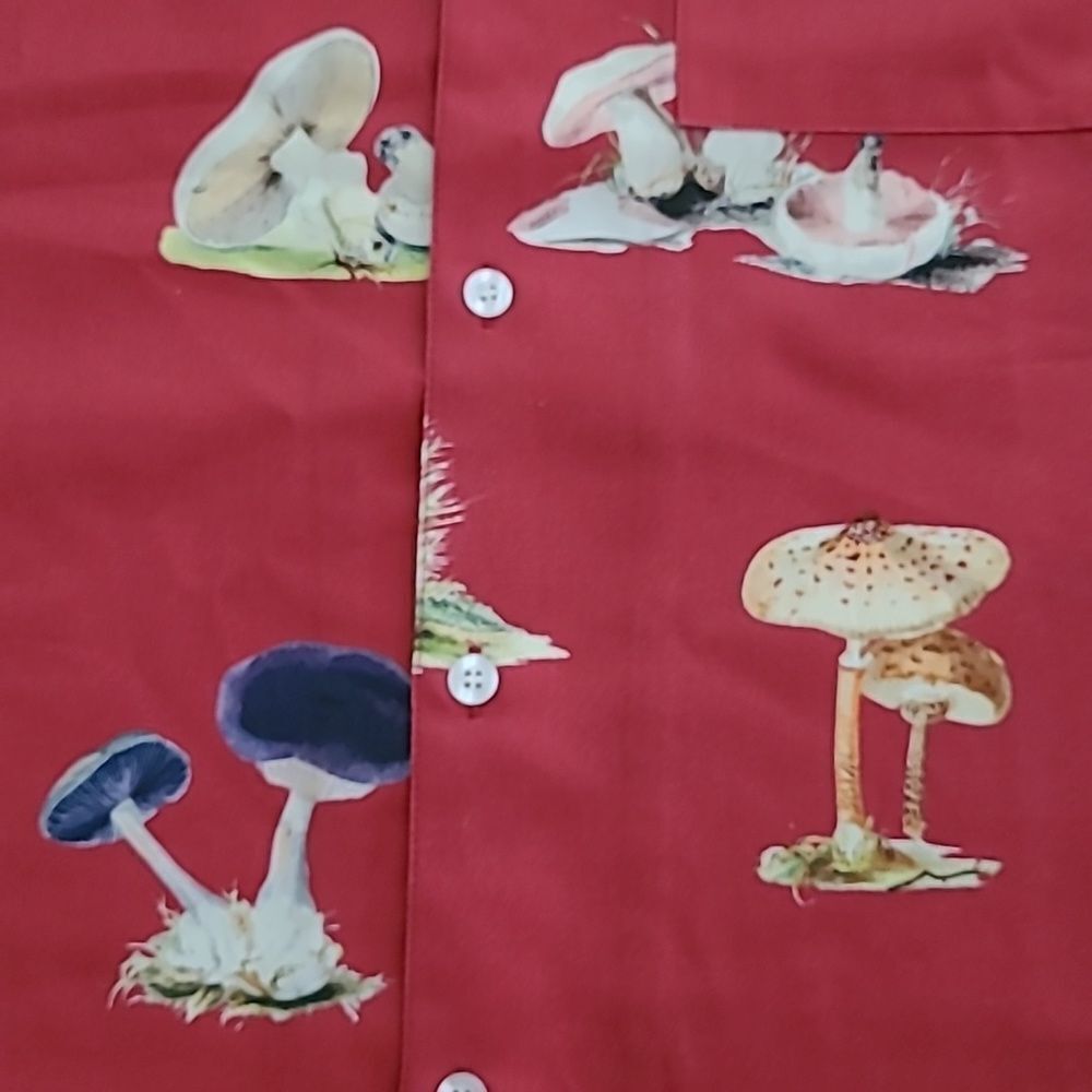 MAGIC MUSHROOM SHORT SLEEVE SHIRT BY KROST - MEN'S SIZE MEDIUM - NWOT - Picture 8 of 11